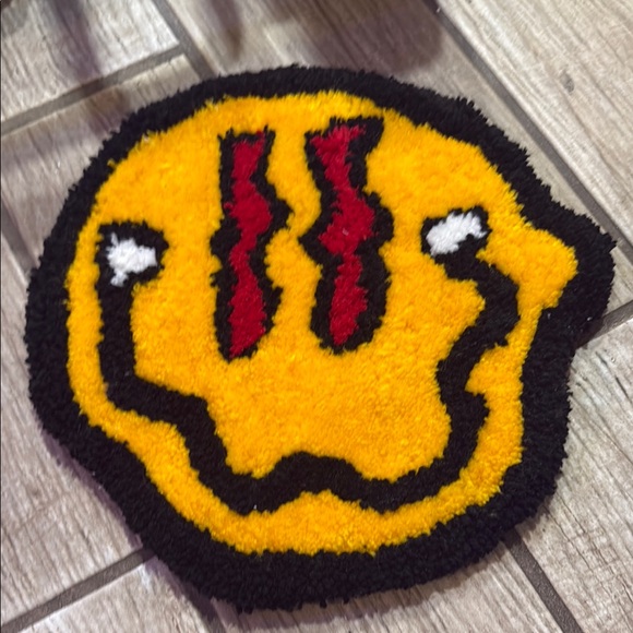 Yellow Smiley Face Rug